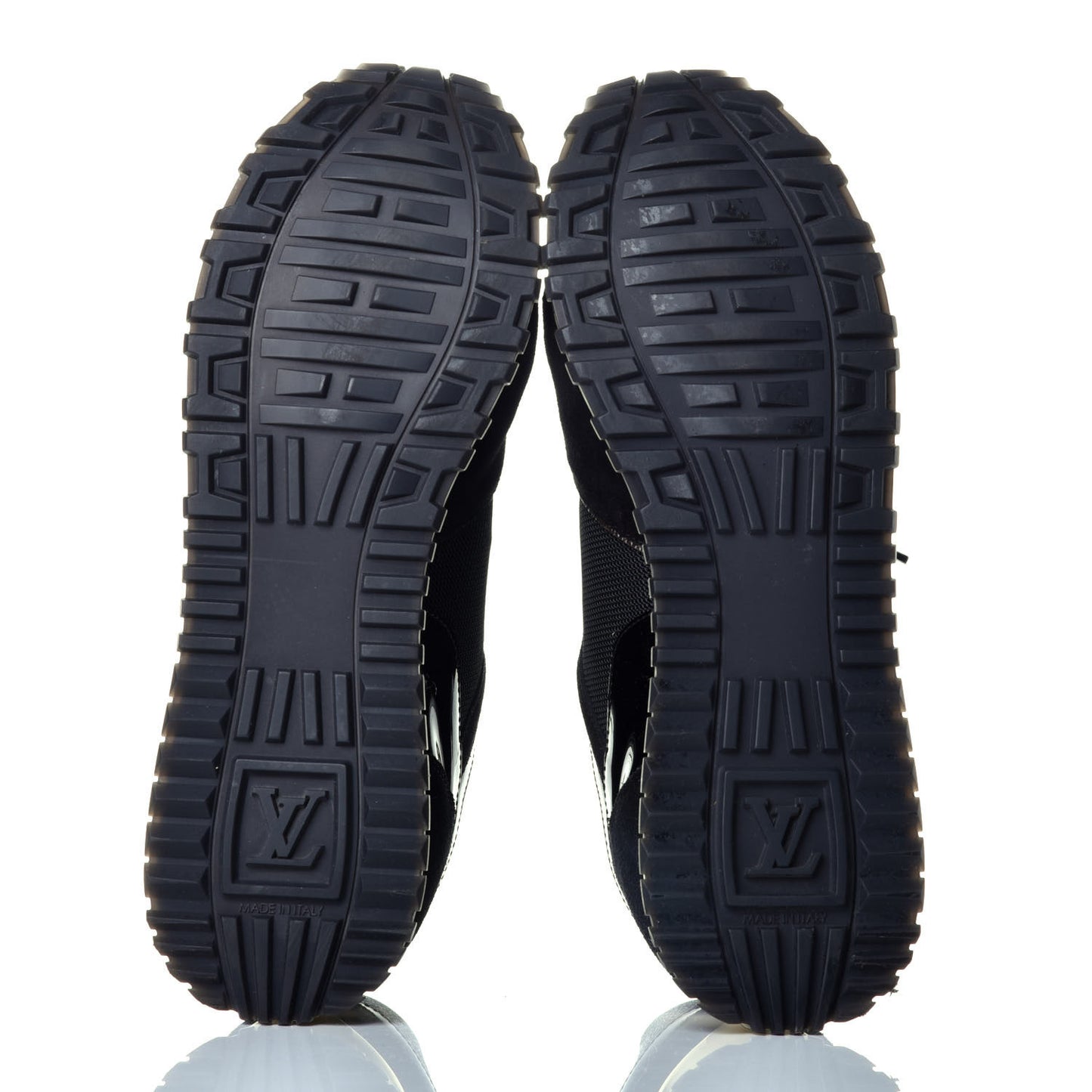 Suede Monogram Run Away Sneakers 42 Black