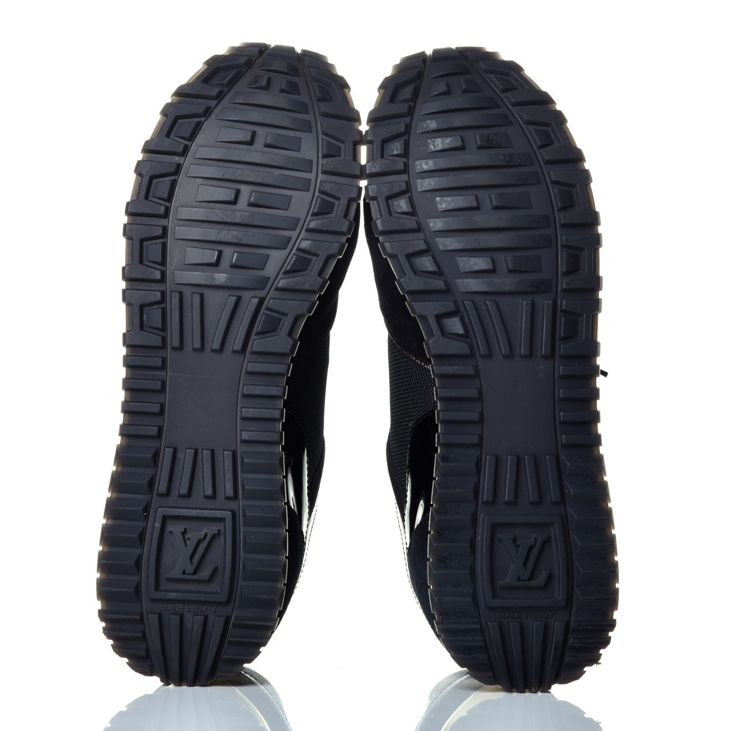 Louis Vuitton Suede Monogram Run Away Sneakers 42 Black 6 of 9
