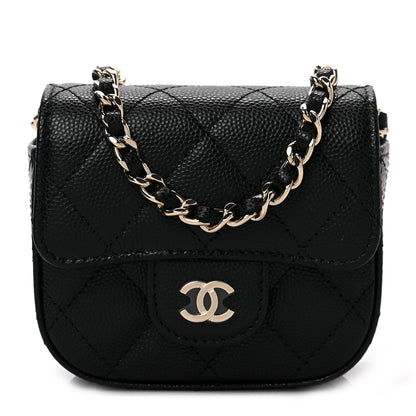 Chanel Caviar Quilted Mini Clutch With Chain Black 1 of 10