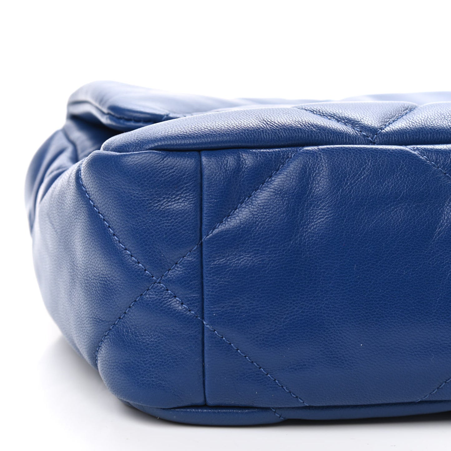 Goatskin Quilted Medium Chanel 19 Flap Dark Blue
