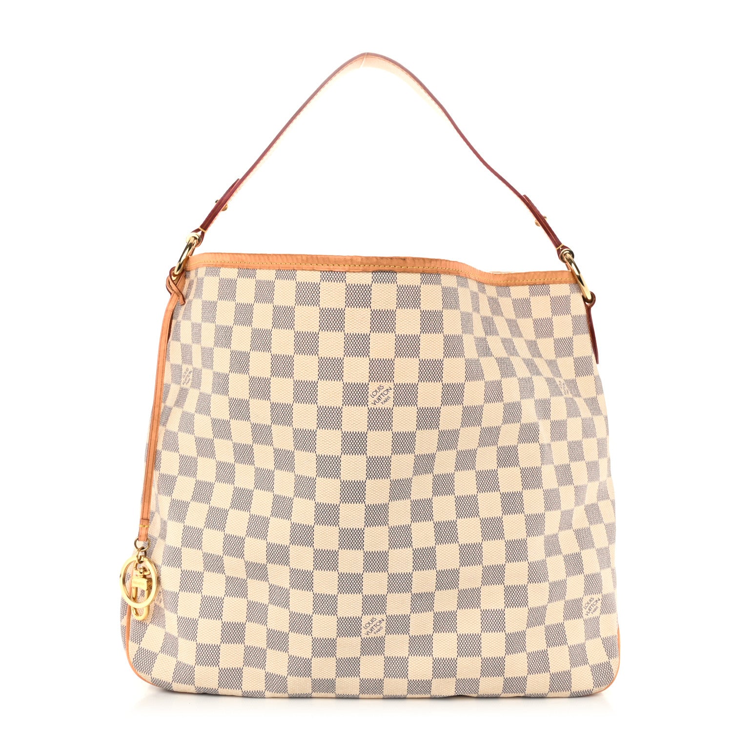 Louis Vuitton Damier Azur Delightful MM Rose Ballerine 1 of 9