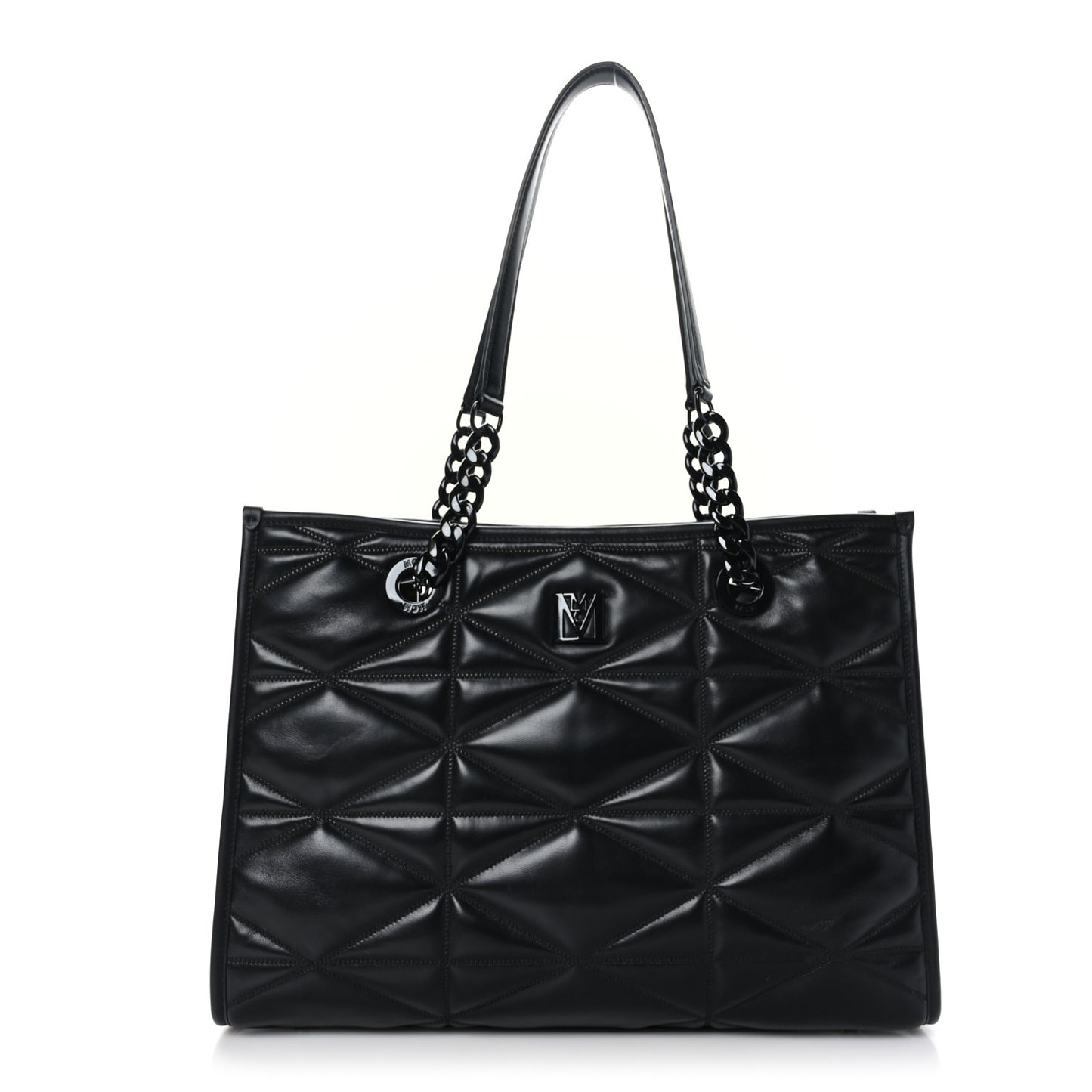Lambskin Cloud Quilted Large Travia Tote Black