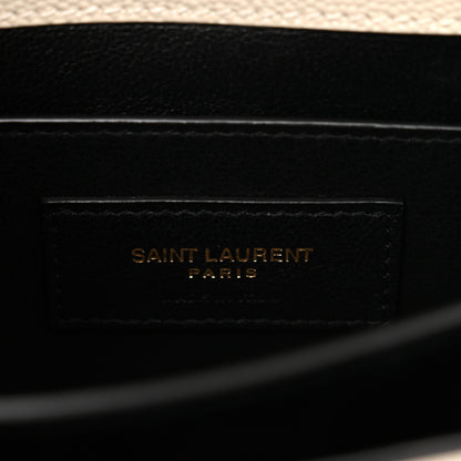 Saint Laurent Grain de Poudre Mini Classic Monogram Cassandra Top Handle Vintage White 6 of 10