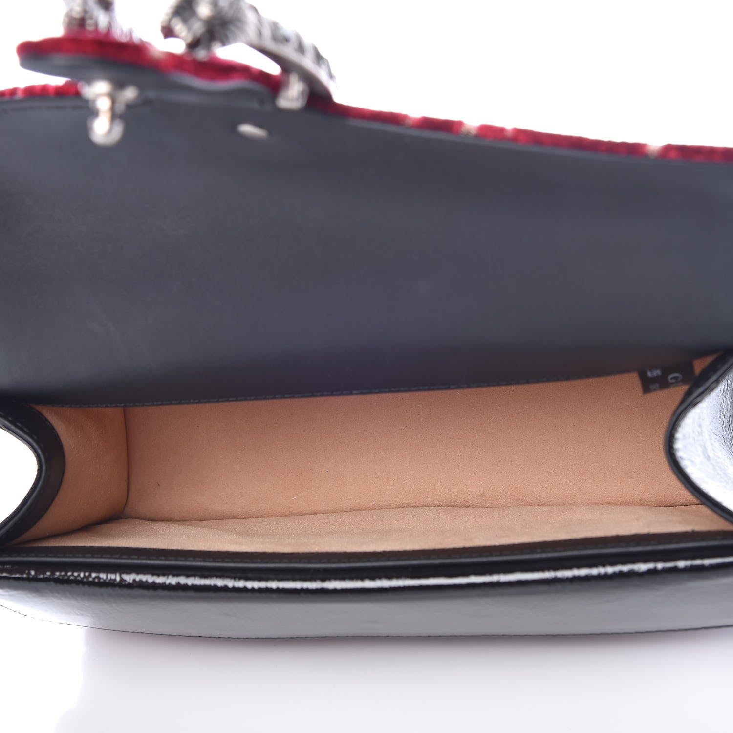 Gucci Velvet Skipper Crystal GG Monogram Small Dionysus Shoulder Bag Red Cipria Black Black Diamond 6 of 8