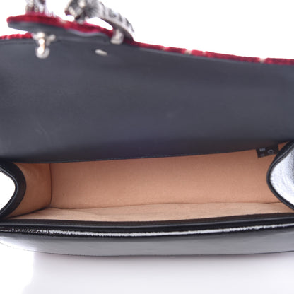 Gucci Velvet Skipper Crystal GG Monogram Small Dionysus Shoulder Bag Red Cipria Black Black Diamond 6 of 8