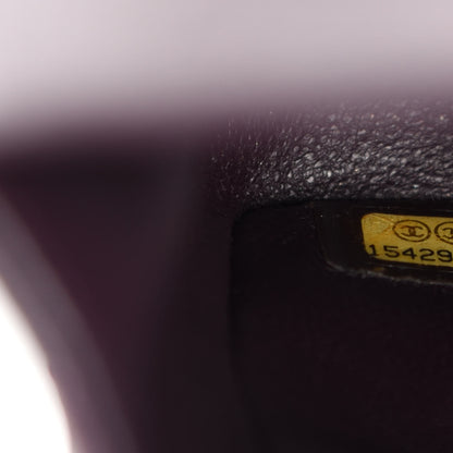 Chanel Lambskin Quilted Medium Double Flap Dark Purple 12 of 13