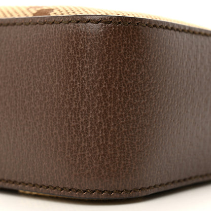 Gucci Monogram Jumbo GG Textured Dollar Calfskin Web Messenger Shoulder Bag Camel Ebony New Acero 10 of 10