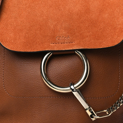 Chloe Suede Calfskin Small Faye Backpack Tan 8 of 10