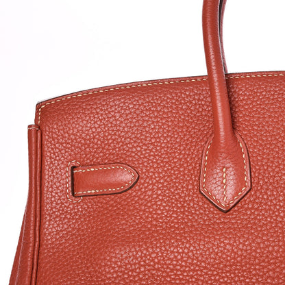 Hermes Taurillon Clemence Birkin 35 Sanguine 26 of 32