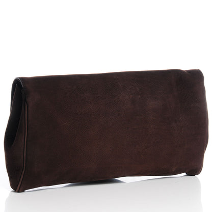 Gucci Nubuck Ribot Horse-Heads Clutch Brown 3 of 7