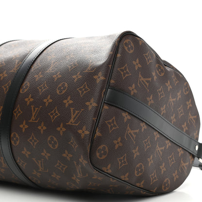 Louis Vuitton Monogram Macassar Keepall Bandouliere 45 10 of 12
