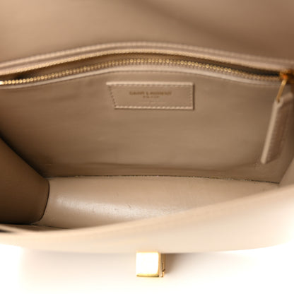 Saint Laurent Smooth Calfskin Carre Satchel Dark Beige 5 of 15