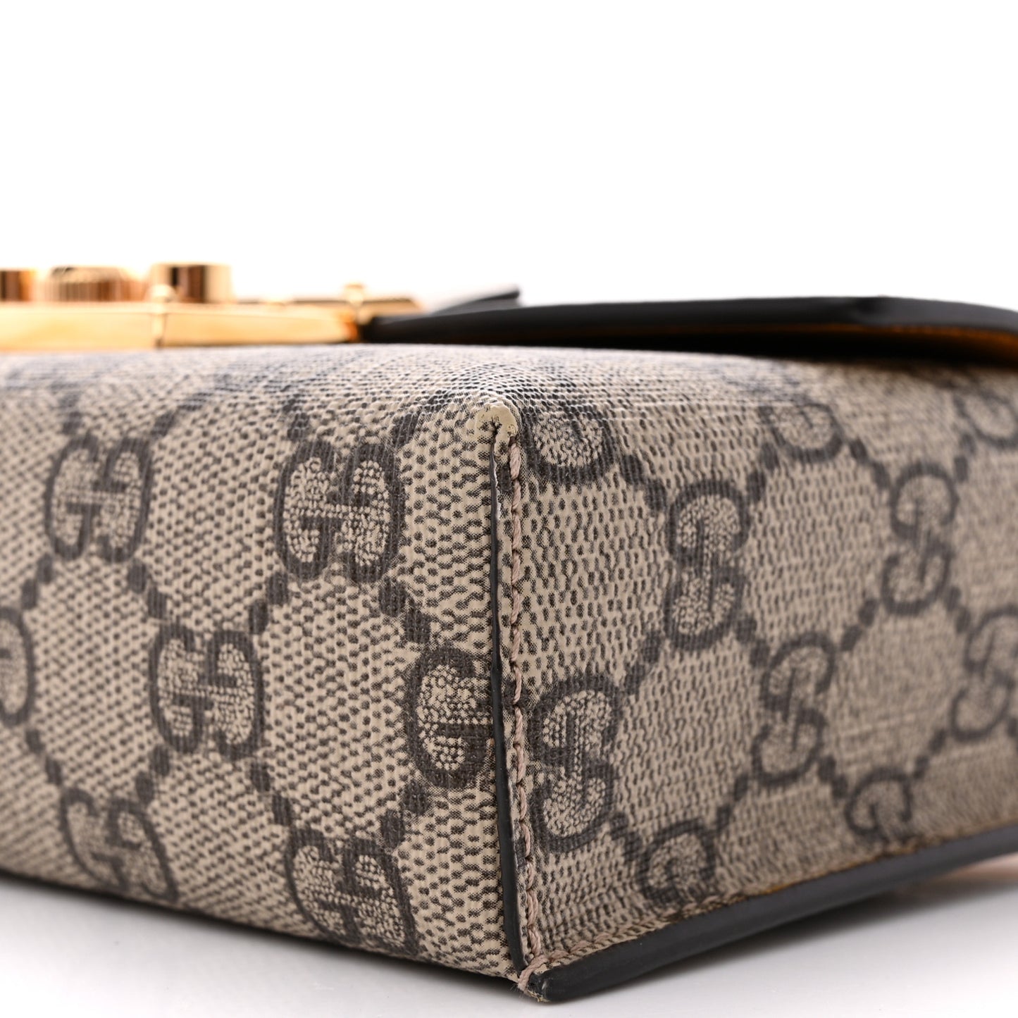 GG Supreme Monogram New Sakai Calfskin Mini Padlock Top Handle Shoulder Bag Beige Ebony Mystic White Sun Oil