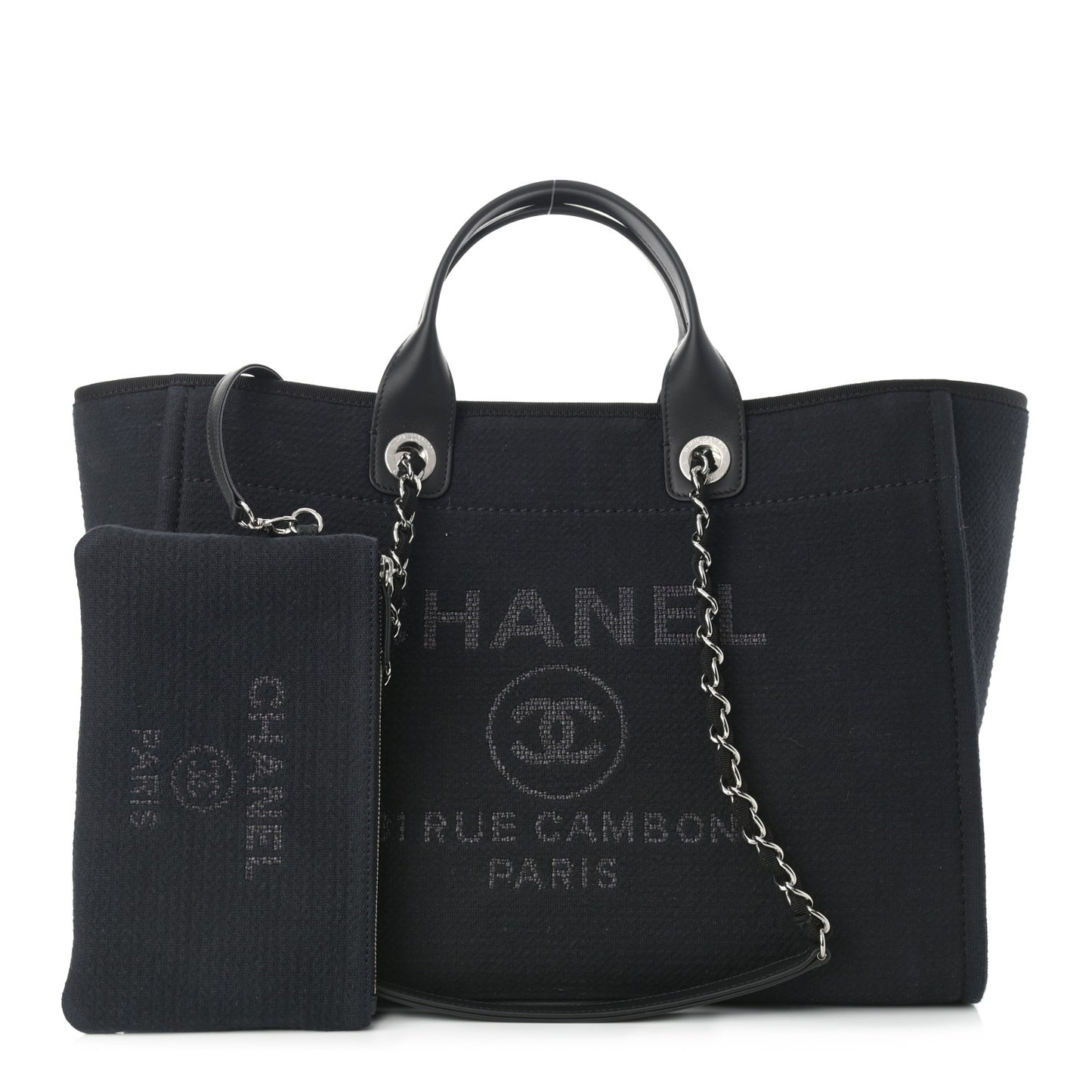 Canvas Medium Deauville Tote Black
