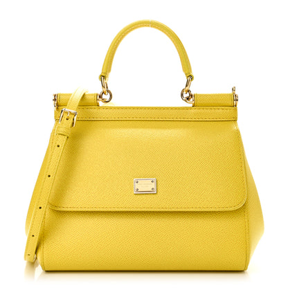 Dolce & Gabbana Dauphine Small Miss Sicily Satchel Yellow 1 of 9
