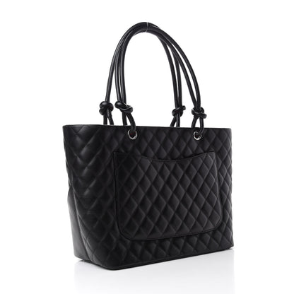 Chanel Calfskin Quilted Large Cambon Tote Black 3 of 10