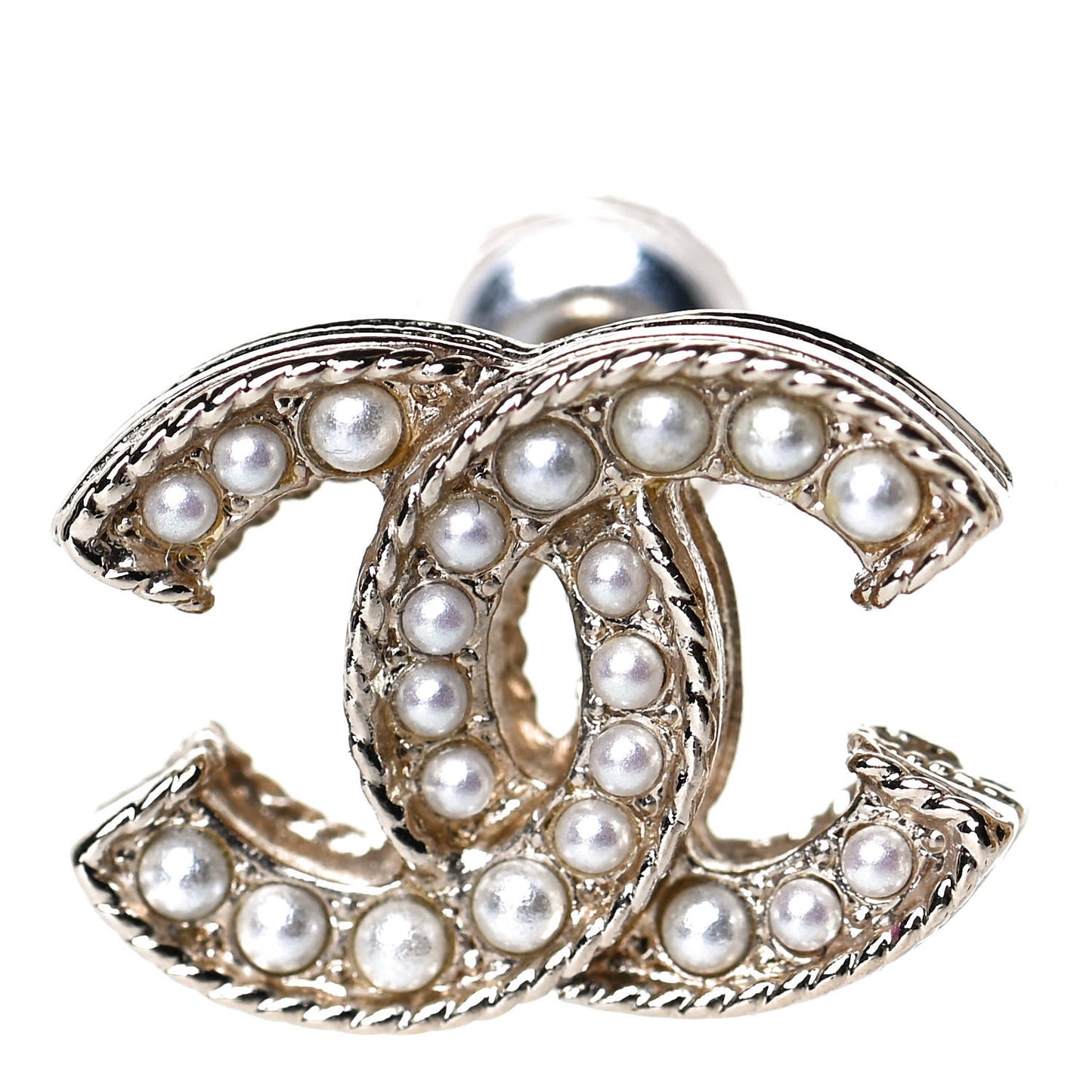 Pearl CC Earrings Gold