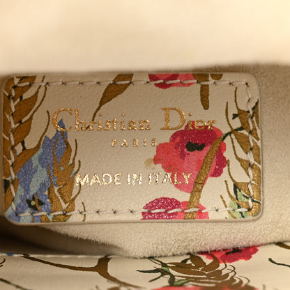 Christian Dior Calfskin Hibiscus Printed Embroidered Mini Lady Dior Beige Multicolor 6 of 11