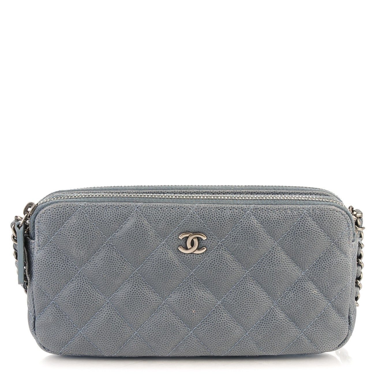 Chanel Caviar Quilted Small Clutch With Chain Grey 1 of 8