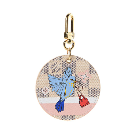 Louis Vuitton Damier Azur 2018 Christmas Animation Bag Charm Key Ring 1 of 3