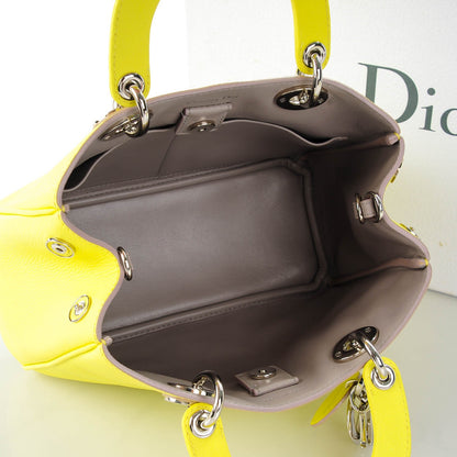 Christian Dior Bullcalf Small Diorissimo Tote Jaune Fluo 5 of 8