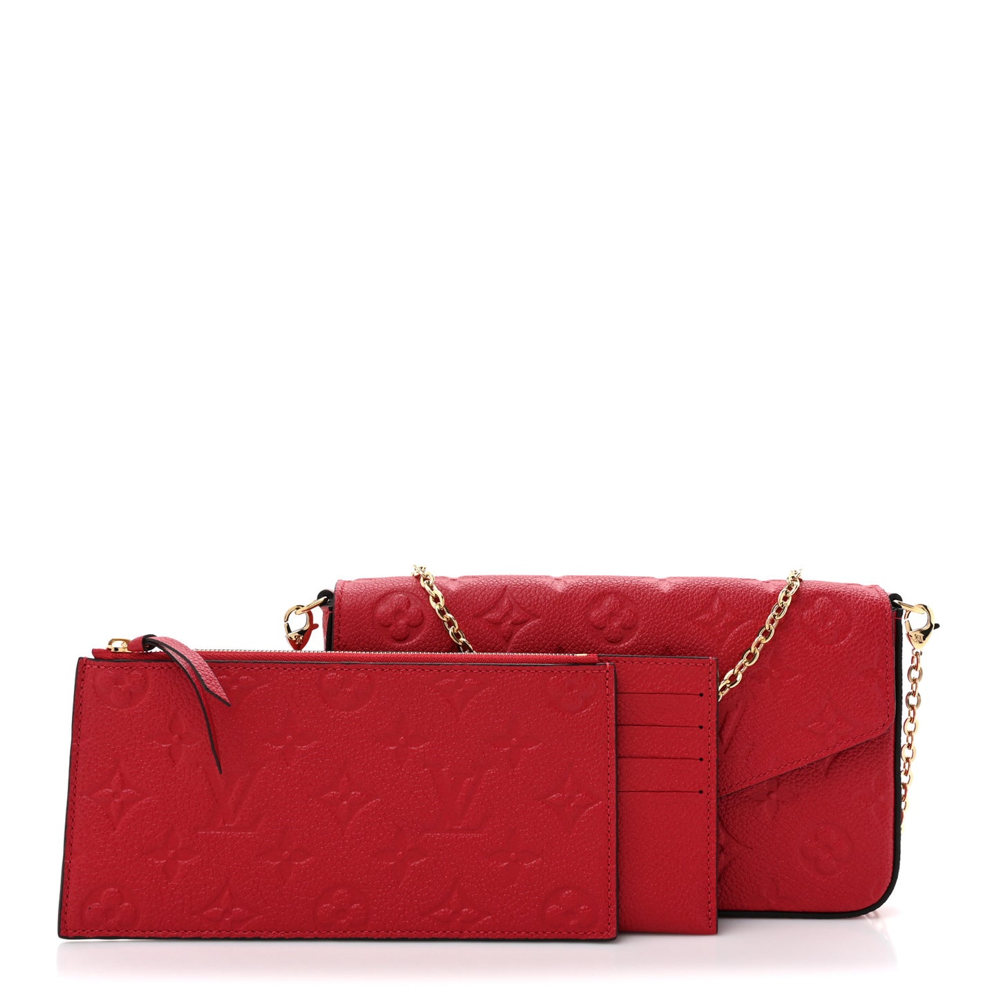 Empreinte Pochette Felicie Chain Wallet Scarlet