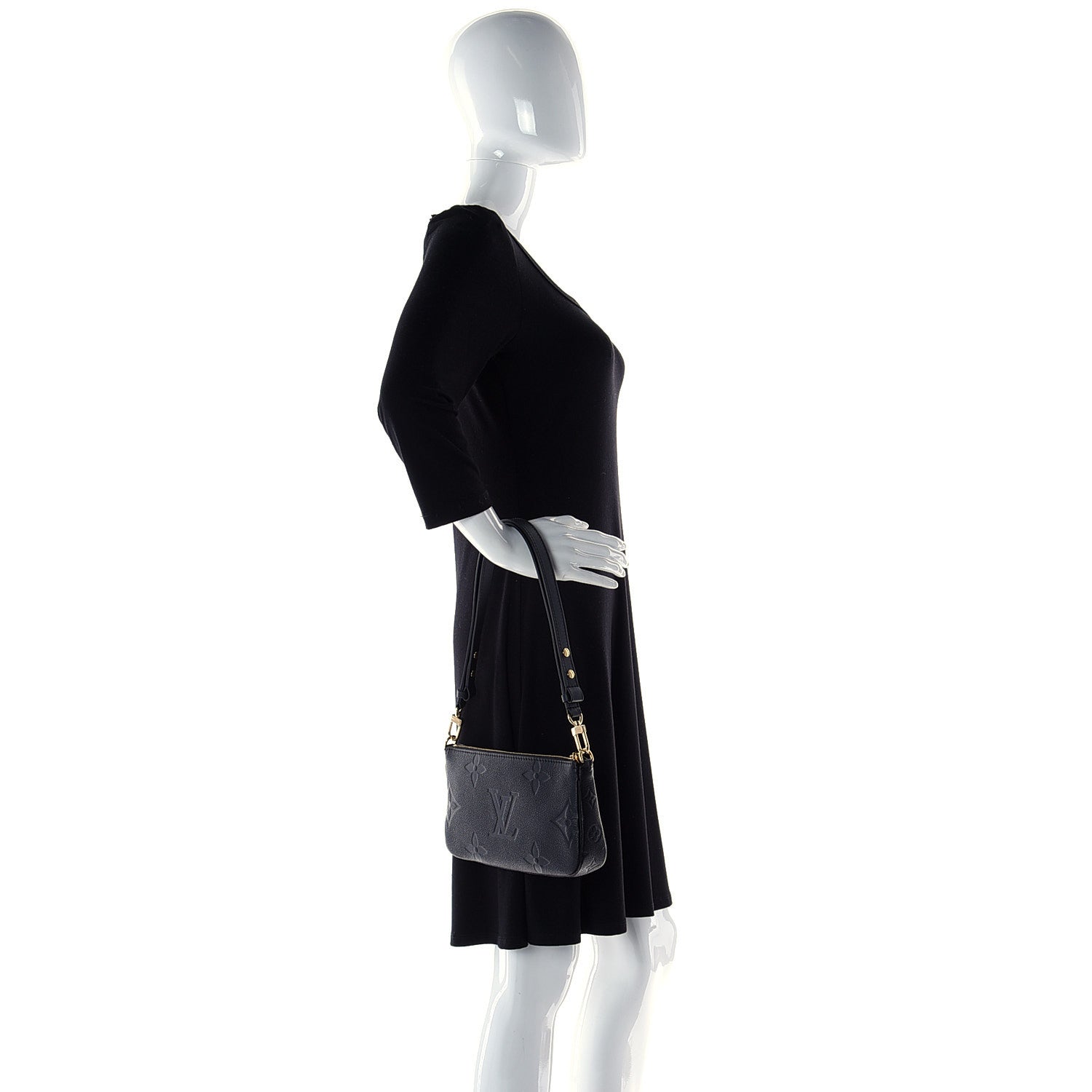 Louis Vuitton Empreinte Monogram Giant Multi Pochette Accessories Large Pochette Black 4 of 7
