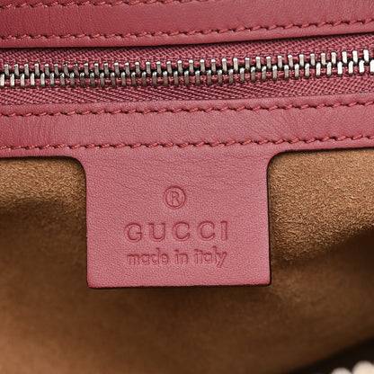 Gucci GG Supreme Monogram Blooms Small Zip Top Tote Beige Multicolor Dry Rose 6 of 15