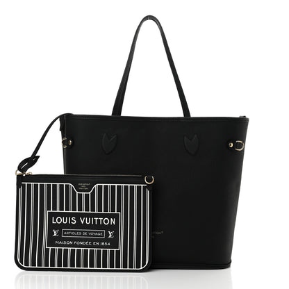 Louis Vuitton Monogram Calfskin Neo Neverfull Inside Out MM Black 5 of 18