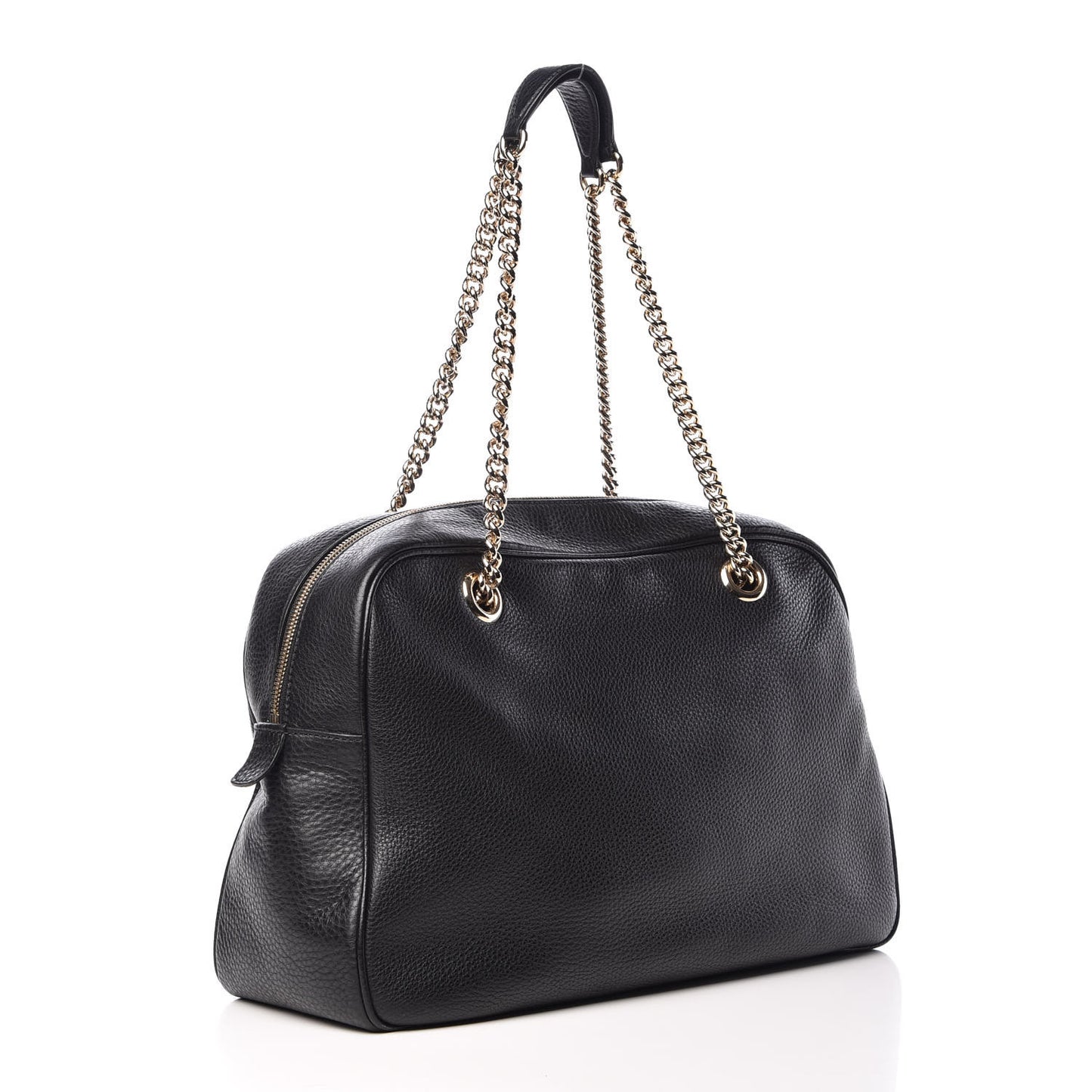 Pebbled Calfskin Medium Soho Bowler Black