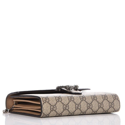 Gucci GG Supreme Monogram Mini Dionysus Chain Wallet Beige Taupe 4 of 9