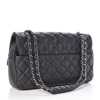 Chanel Caviar Quilted Jumbo Easy Flap Black 3 of 10