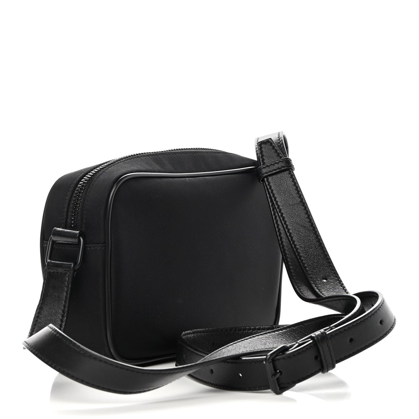 Lambskin Nylon Small Camp Camera Bag Black