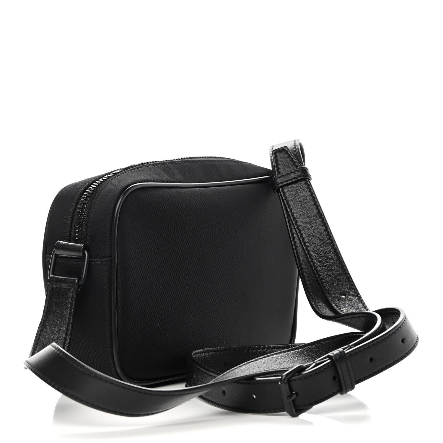 Saint Laurent Lambskin Nylon Small Camp Camera Bag Black 3 of 13