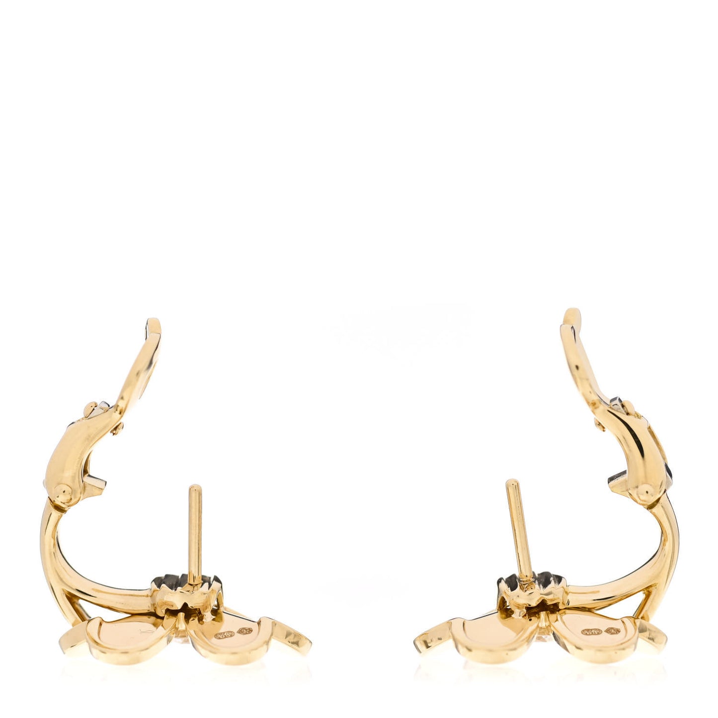 18K Yellow Gold Diamond Small Frivole Earrings