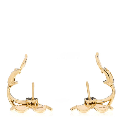 Van Cleef & Arpels 18K Yellow Gold Diamond Small Frivole Earrings 3 of 6