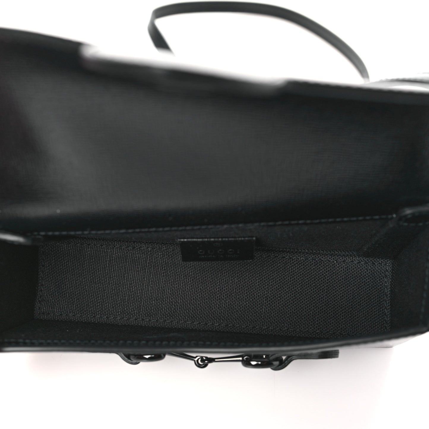 Azalea Calfskin Monochrome Mini Horsebit 1955 Shoulder Bag Black
