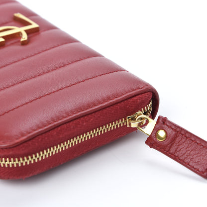 Saint Laurent Lambskin Matelasse Monogram Vicky Zip Around Wallet Rouge Eros 12 of 13