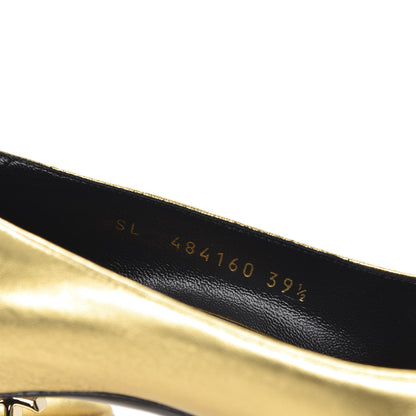 Saint Laurent Metallic Calfskin Opyum 85 Pumps 39.5 Gold 9 of 10