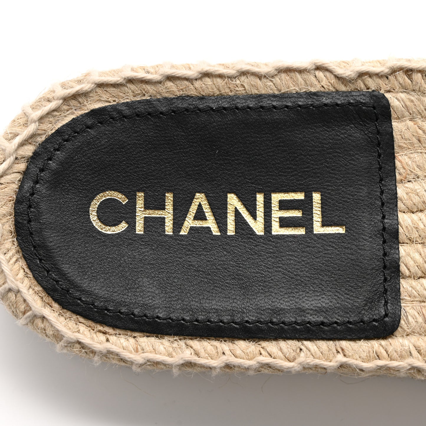 Wool Laminated Lambskin CC Slide Sandals 37 Black Gold