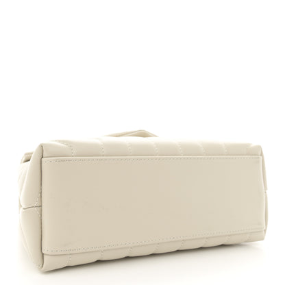 Saint Laurent Calfskin Y Quilted Monogram Small Loulou Chain Satchel Crema Soft 4 of 11