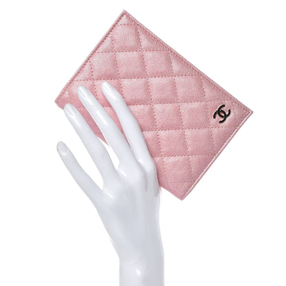 Chanel Iridescent Caviar Quilted Passport Holder Pink 2 of 8