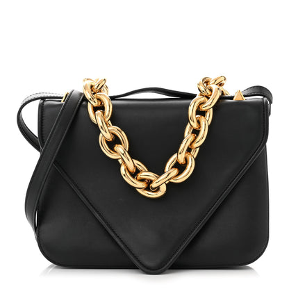 Bottega Veneta BOTTEGA VENETA Calfskin Mount Envelope Bag Black 1 of 9