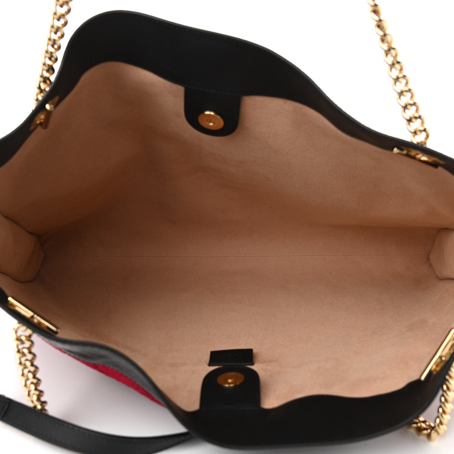 Velvet GG Monogram Large Rajah Chain Tote Red Cipria Black