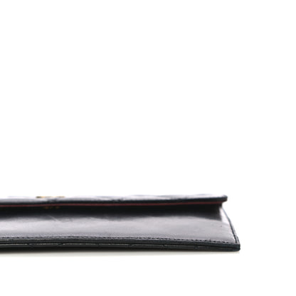 Chanel Calfskin Quilted CC Flap Clutch Black 9 of 14