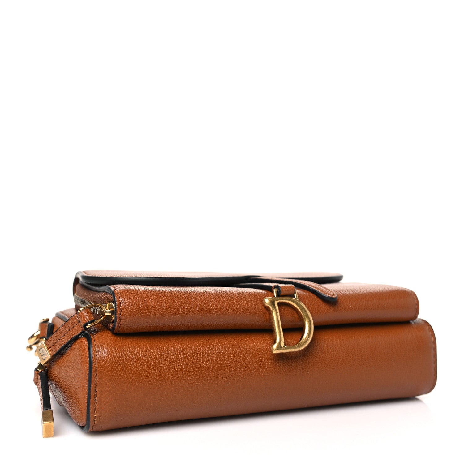 Christian Dior Goatskin Double Saddle Pouch Tan 4 of 9