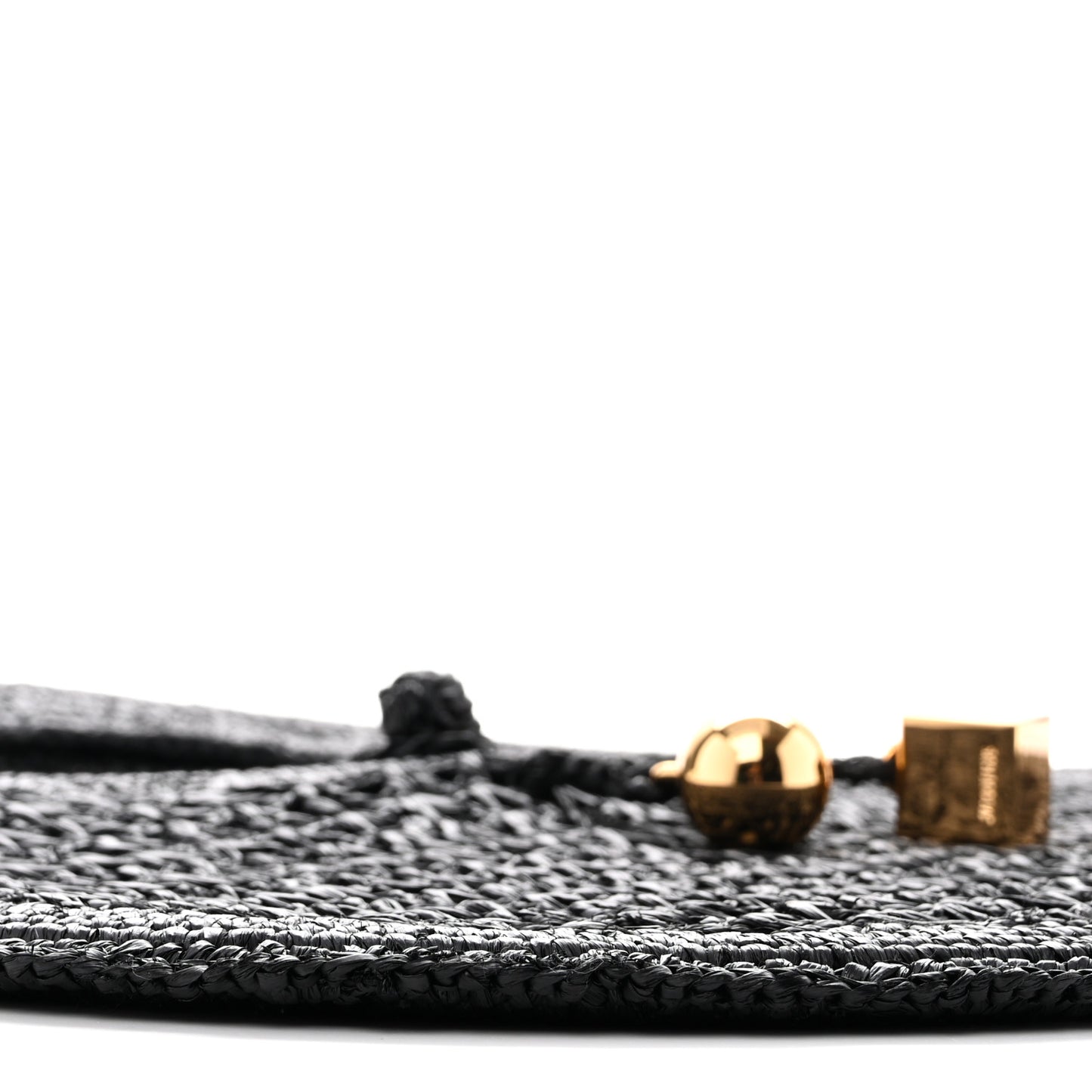 Raffia Le Petite Rond Spiaggia Handbag Black