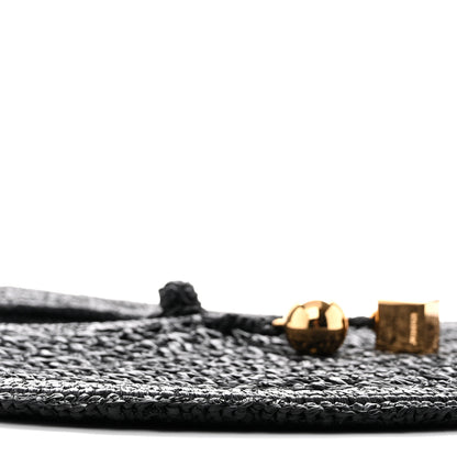 Jacquemus Raffia Le Petite Rond Spiaggia Handbag Black 9 of 10