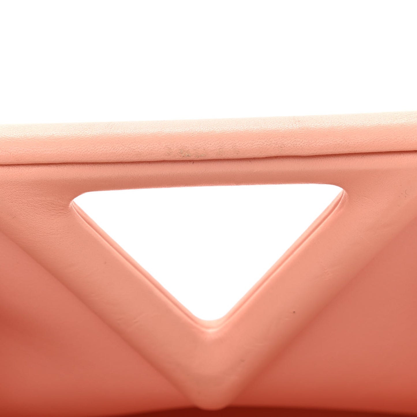 Calfskin Small The Point Triangle Bag Peachy