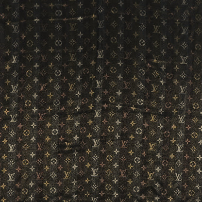 Louis Vuitton Silk Wool Monogram Shine Shawl Black 3 of 4